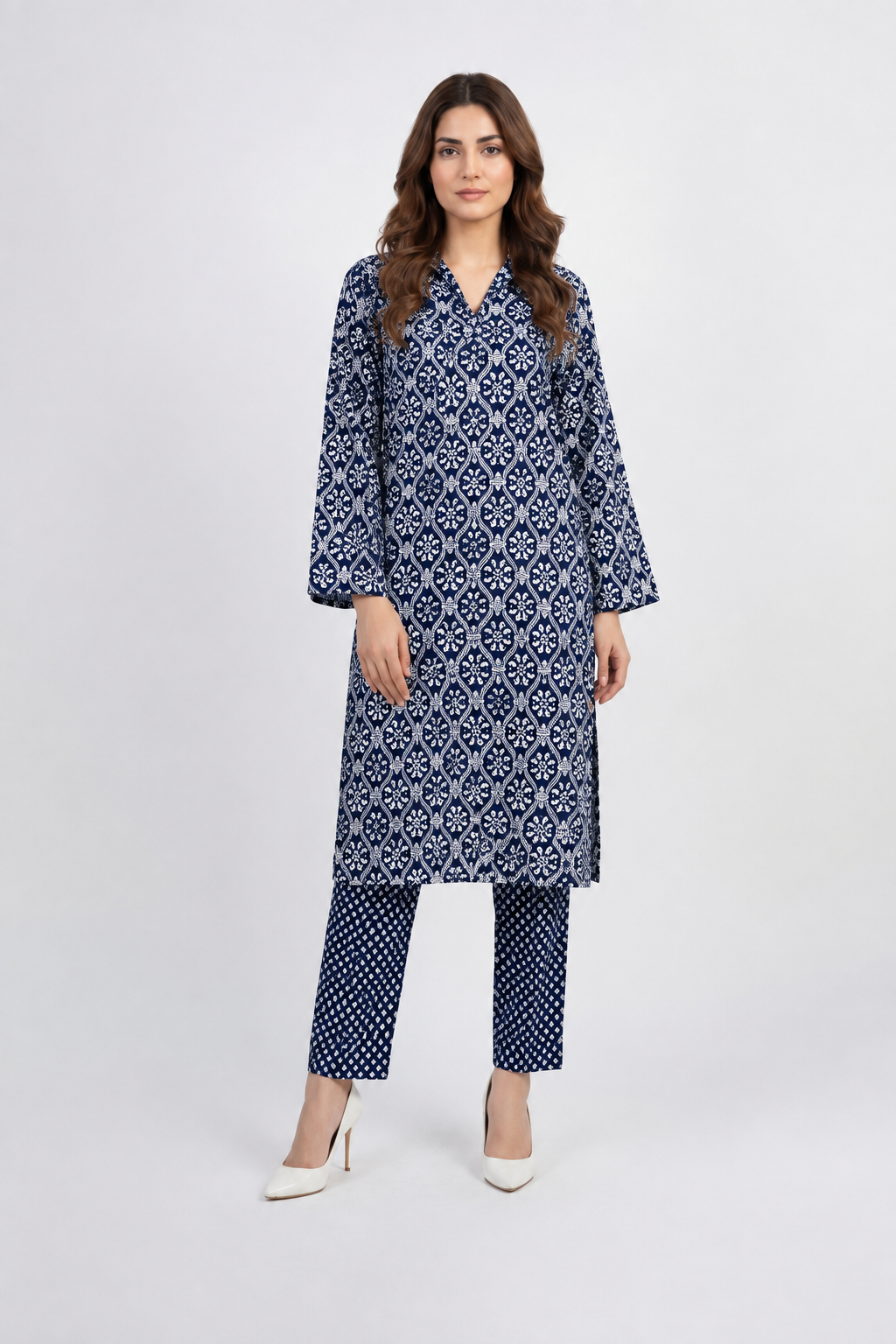 2 Piece Printed Cotton (Unstitched)