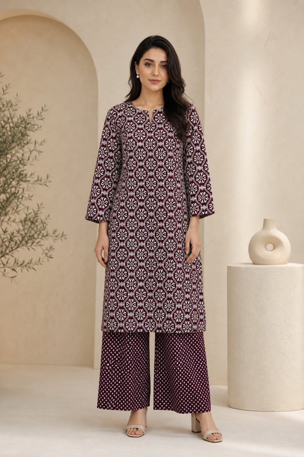 2 Piece Printed Cotton (Unstitched)